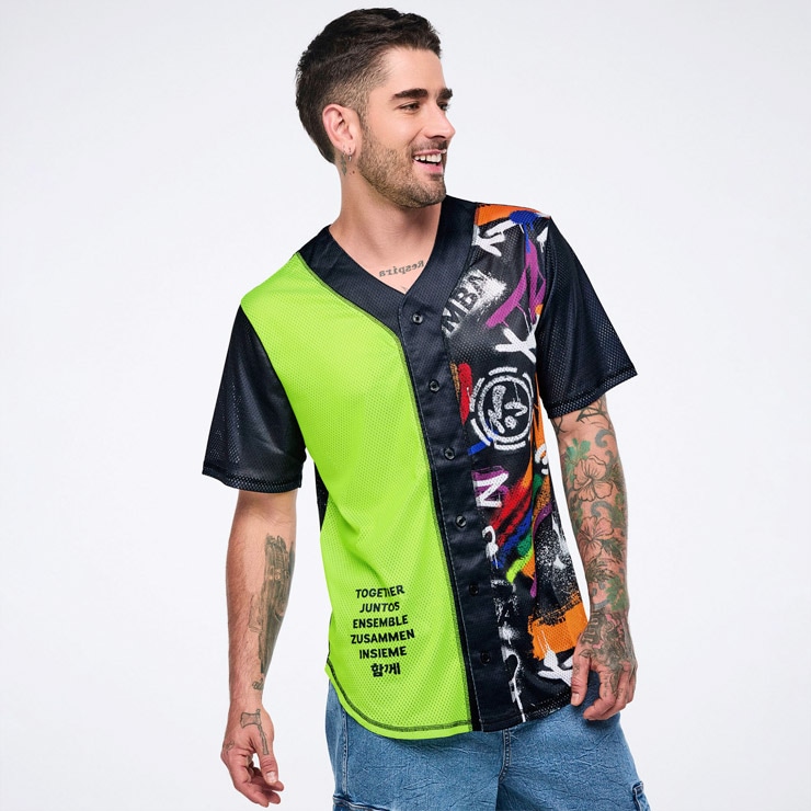ZUMBA ズンバ 正規品 ウェア レディース ベースボールシャツ メッシュ
