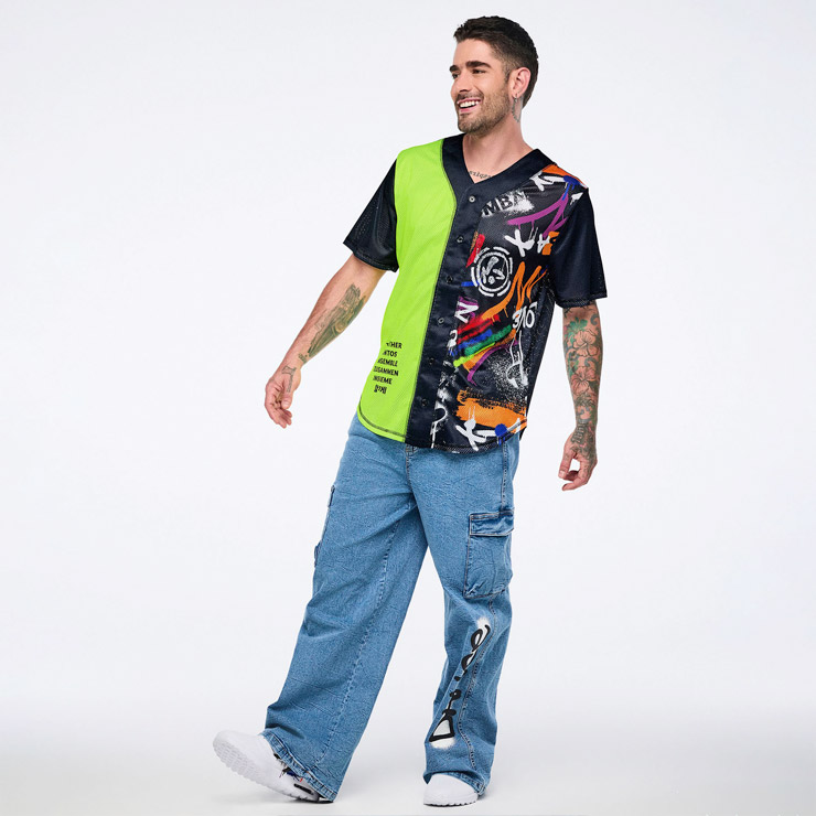 ZUMBA ズンバ 正規品 ウェア レディース ベースボールシャツ メッシュ