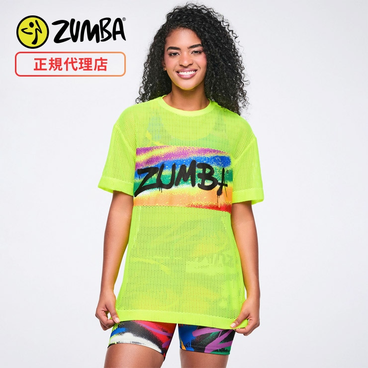 ズンバ ZUMBA ネオン　メッシュ　Tシャツ S 新品　正規品　ズンバ　 正規品 メッシュ 半袖 Tシャツ レディース ウェア その他