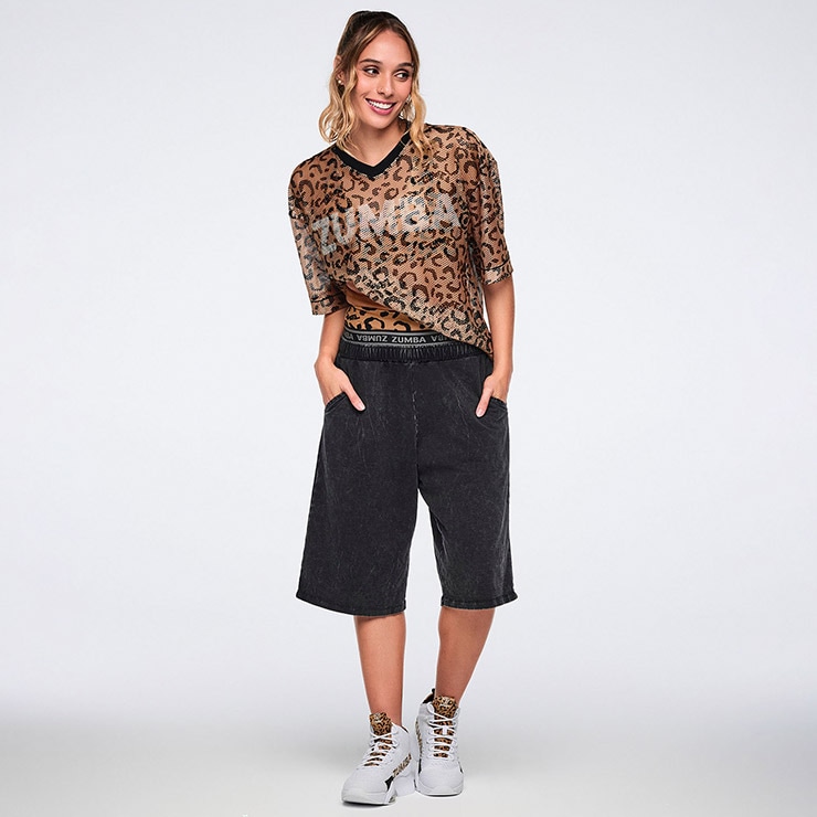 新品　正規品　ズンバ　 S ヒョウ柄　メッシュ　Tシャツ ZUMBA ズンバ 正規品 ウェア ユニセックス Tシャツ 半袖 メッシュ