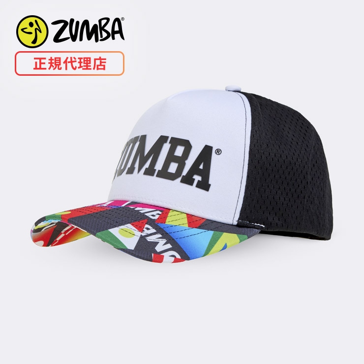 ZUMBA ズンバ 正規品 ウェア グッズ キャップ 帽子 メッシュ ロゴ 柄