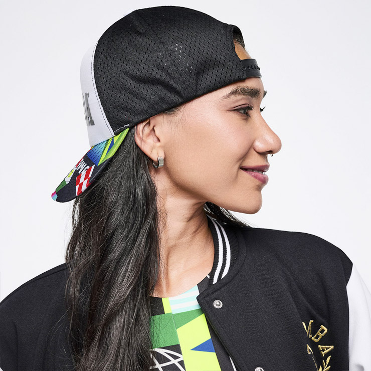 ZUMBA ズンバ 正規品 ウェア グッズ キャップ 帽子 メッシュ ロゴ 柄