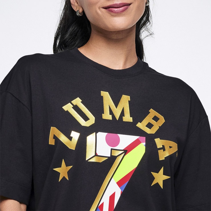 ZUMBA ズンバ 正規品 ウェア ユニセックス Tシャツ 半袖 ロゴ オーバー