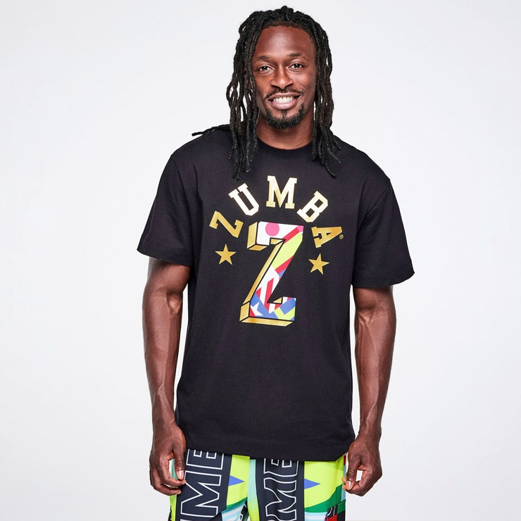 ZUMBA正規品S ZUMBA ズンバ 正規品 ウェア ユニセックス Tシャツ 半袖 ロゴ オーバー