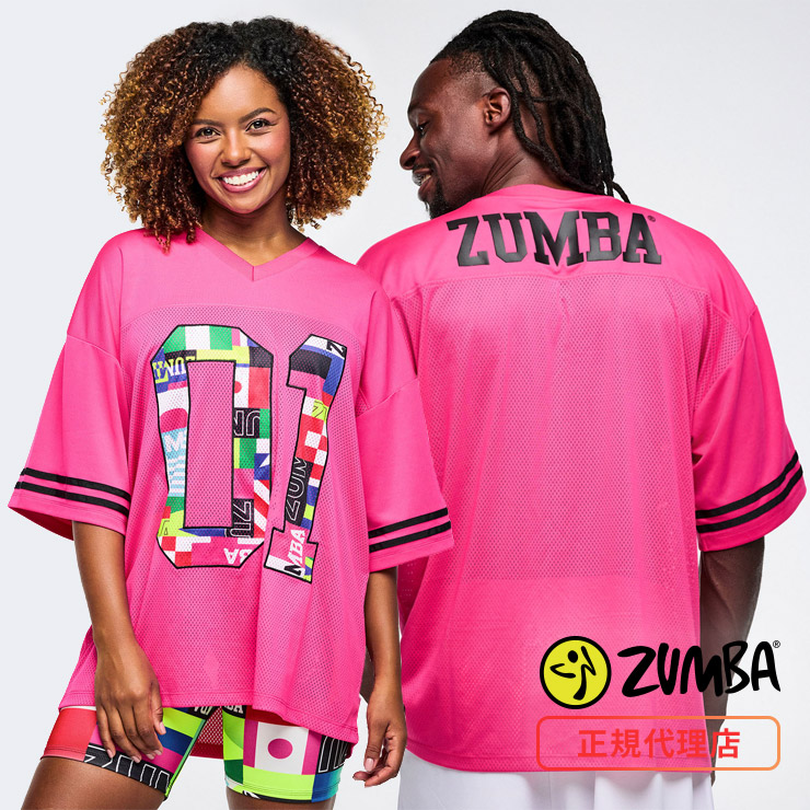ZUMBA メッシュTシャツ 正規品　Ｍサイズ ZUMBA ズンバ 正規品 ウェア ユニセックス Tシャツ 半袖 メッシュ ロゴ