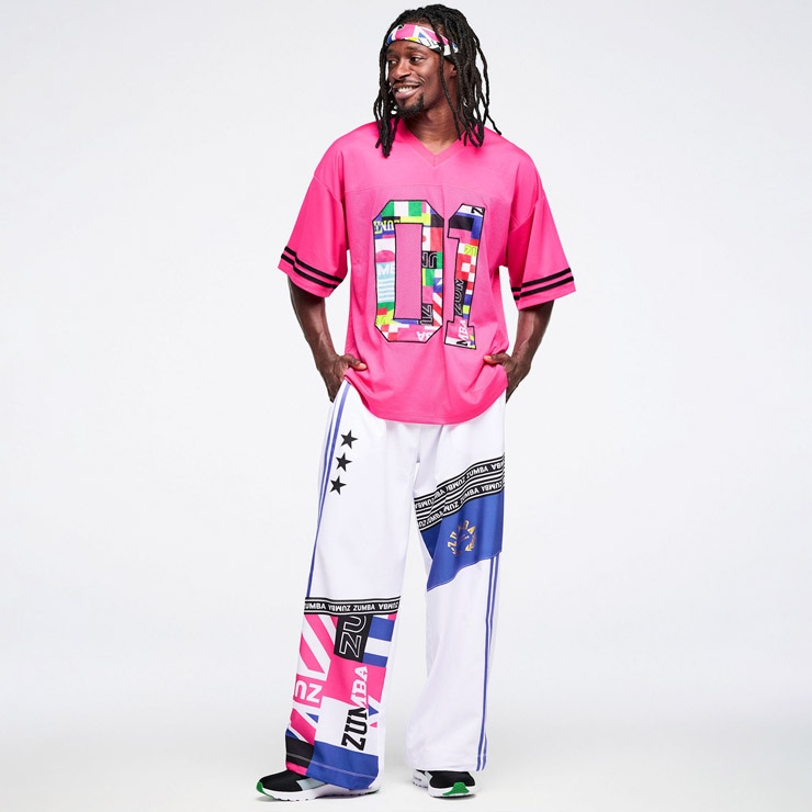 ZUMBA ズンバ 正規品 ウェア ユニセックス Tシャツ 半袖 メッシュ ロゴ