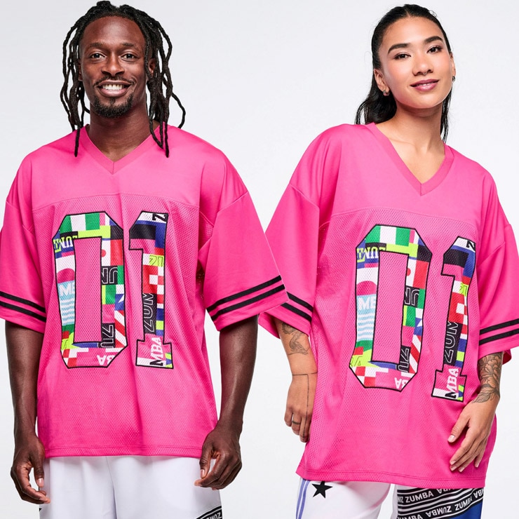 ZUMBA ズンバ 正規品 ウェア ユニセックス Tシャツ 半袖 メッシュ ロゴ