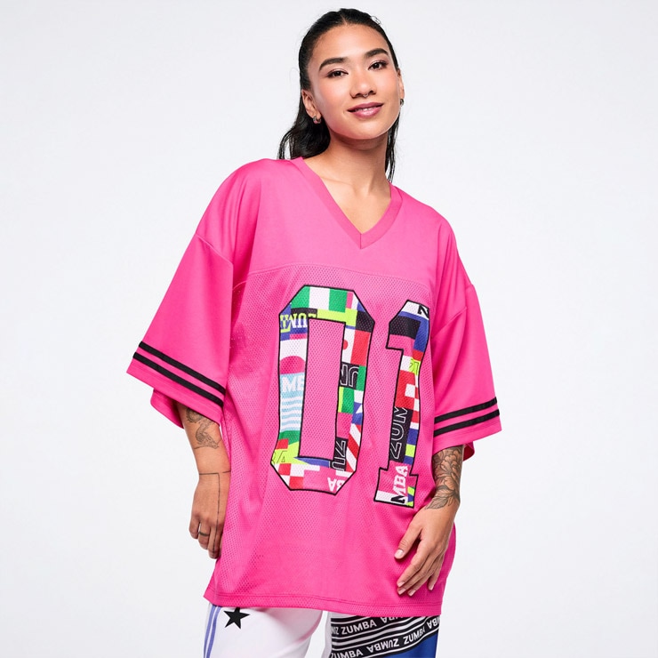 ZUMBA ズンバ 正規品 ウェア ユニセックス Tシャツ 半袖 メッシュ ロゴ