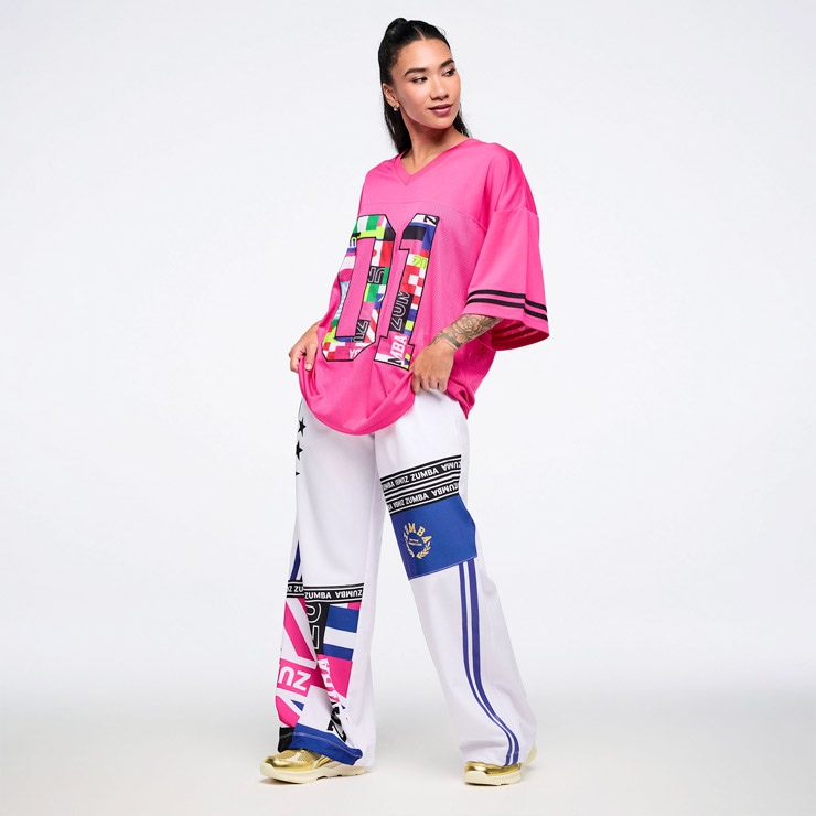 ZUMBA ズンバ 正規品 ウェア ユニセックス Tシャツ 半袖 メッシュ ロゴ