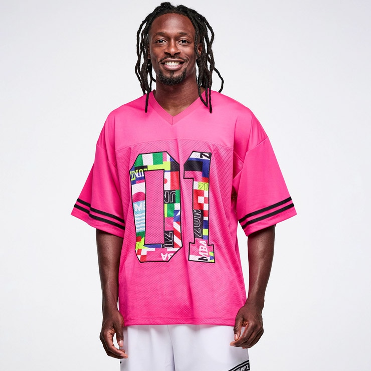 ZUMBA ズンバ 正規品 ウェア ユニセックス Tシャツ 半袖 メッシュ ロゴ
