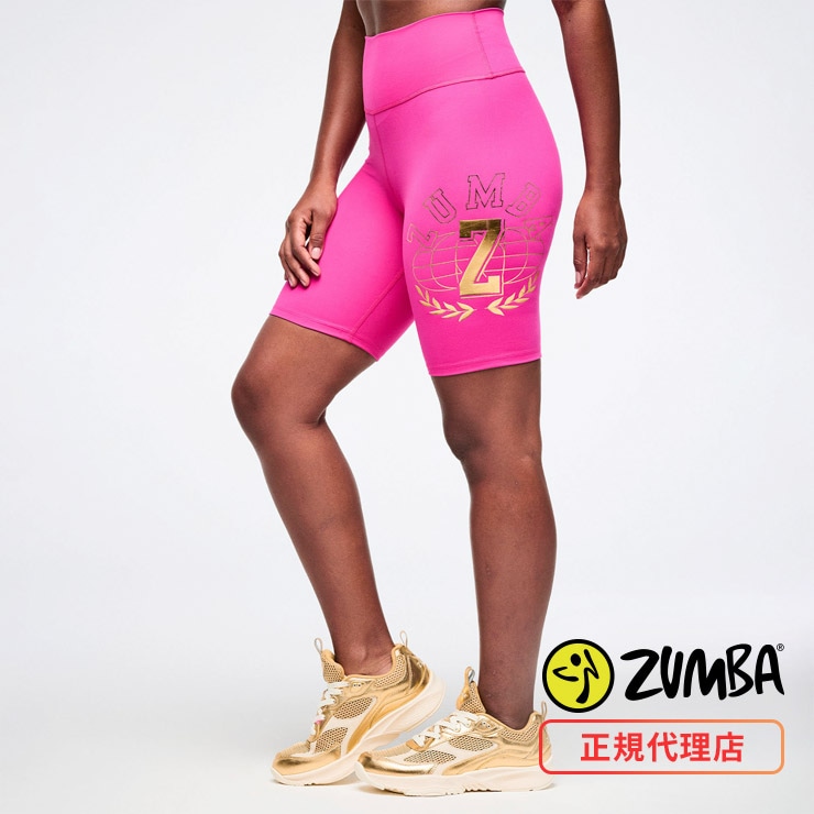 ズンバ　新作　正規品　S ZUMBA ズンバ 正規品 ウェア レディース バイカーショーツ ショート