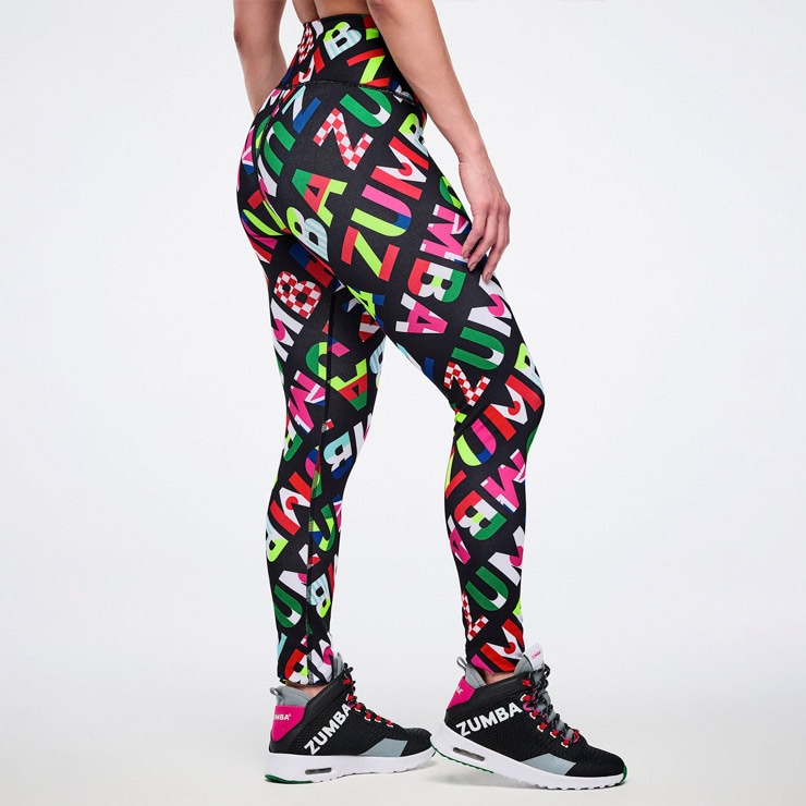ZUMBA ズンバ 正規品 ウェア レディース レギンス 総柄 アンクル丈