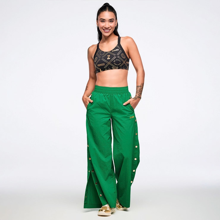 ZUMBA ズンバ 正規品 ウェア レディース ワイドパンツ スナップ