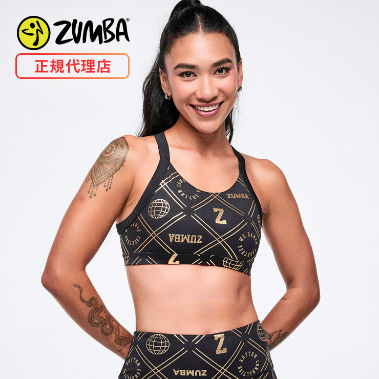 【ジャンプワン】ランダムドット ブラトップ レギンス 上下 フィットネスウェア ZUMBA ズンバ 正規品 ウェア レディース ブラ ブラトップ スクープ