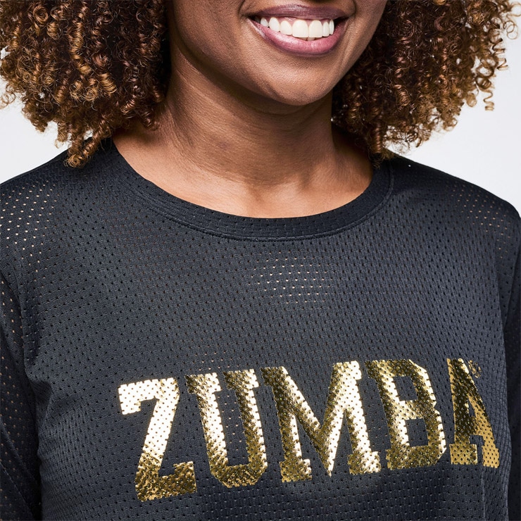 ZUMBA ズンバ 正規品 ウェア レディース 長袖 トップス メッシュ ロゴ