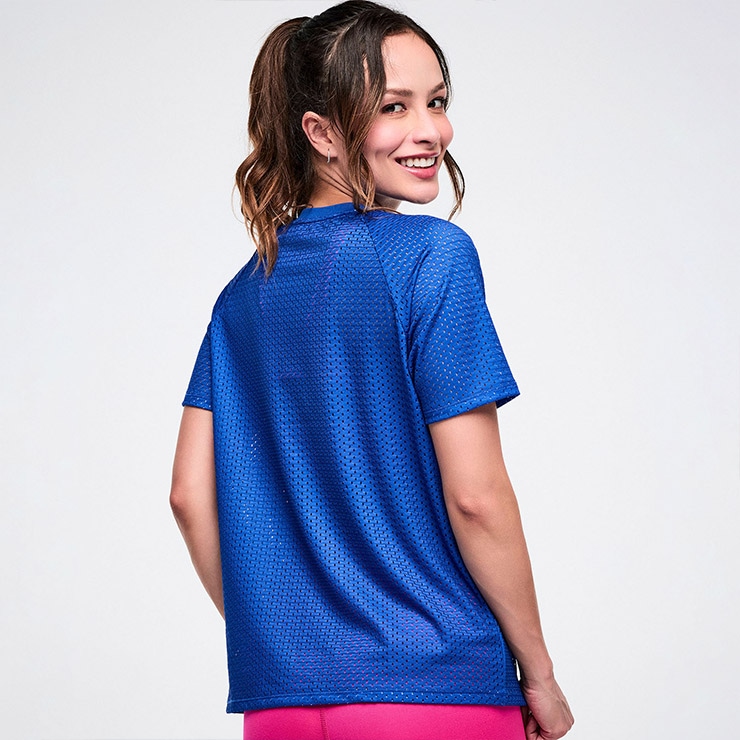 ZUMBA メッシュTシャツ 正規品　Ｍサイズ ZUMBA ズンバ 正規品 ウェア レディース Tシャツ 半袖 ロゴ メッシュ