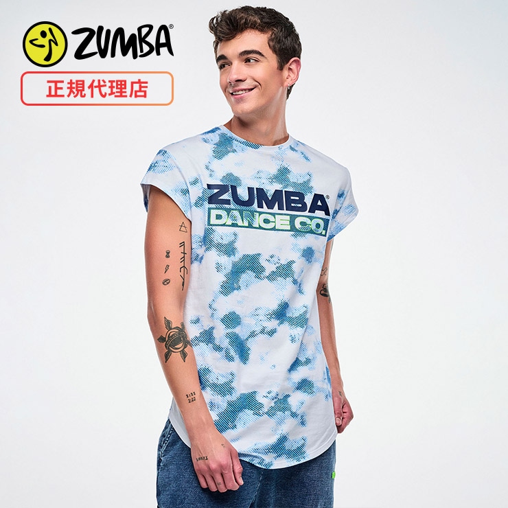 ZUMBA ズンバ 正規品 ウェアメンズ Tシャツ 半袖 タイダイ柄 ロゴ