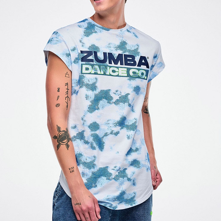 ZUMBA ズンバ 正規品 ウェアメンズ Tシャツ 半袖 タイダイ柄 ロゴ