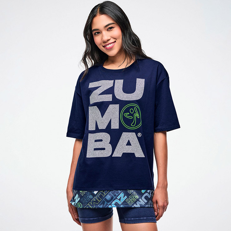 ZUMBA ズンバ 正規品 ウェアメンズ Tシャツ 半袖 オーバーサイズ ロゴ