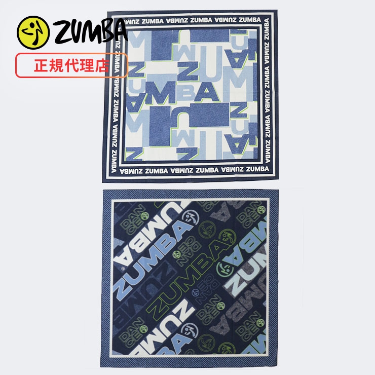 ZUMBA ズンバ 正規品 ウェアグッズ バンダナ 2枚組 ロゴ スカーフ 綿