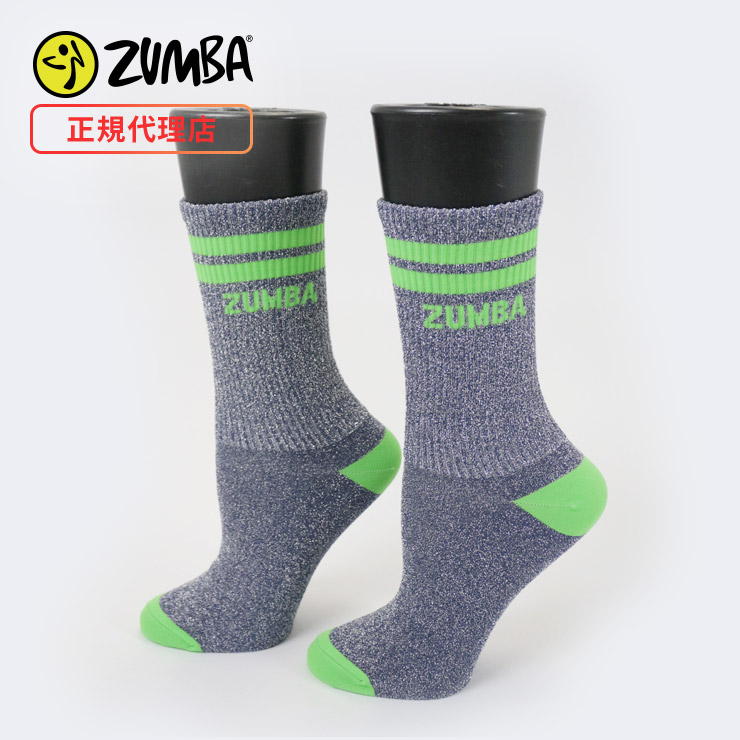 ZUMBA ズンバ 正規品 ウェアグッズ ソックス 靴下 ライン ラメ ロゴ