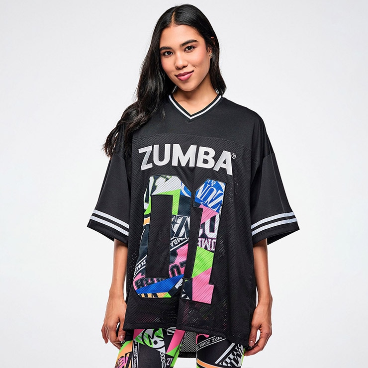 ZUMBA ズンバ 正規品 ウェア ユニセックス トップス Vネック ロゴ