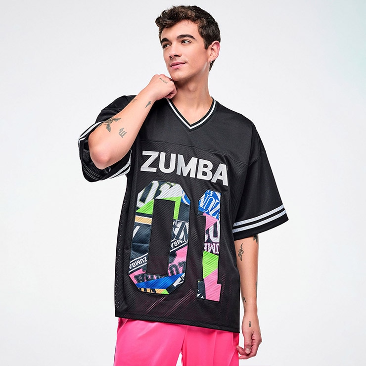 ZUMBA ズンバ 正規品 ウェア ユニセックス トップス Vネック ロゴ
