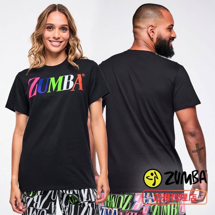 ZUMBA ズンバ 正規品 ウェア ユニセックス Tシャツ 半袖 ロゴ 丸首