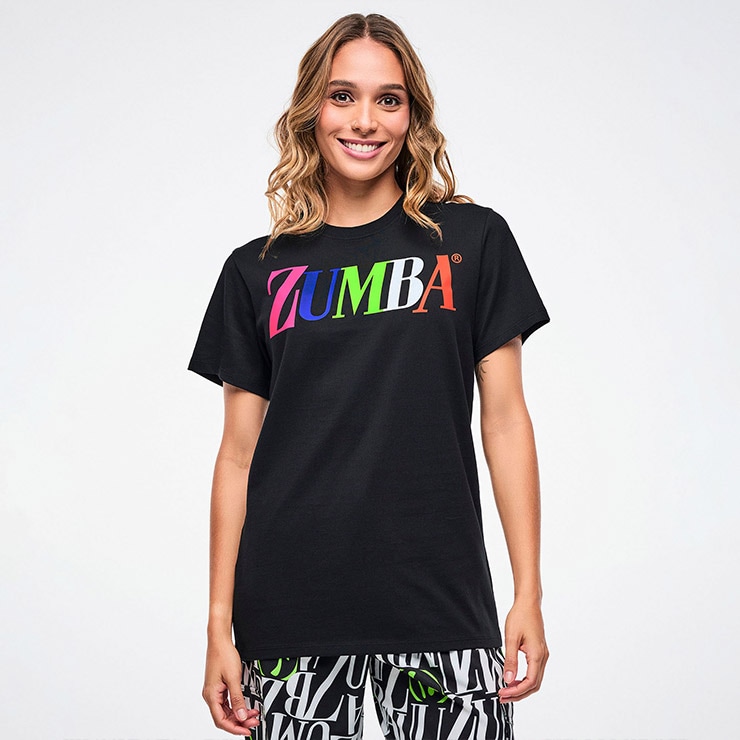 ZUMBA ズンバ 正規品 ウェア ユニセックス Tシャツ 半袖 ロゴ 丸首