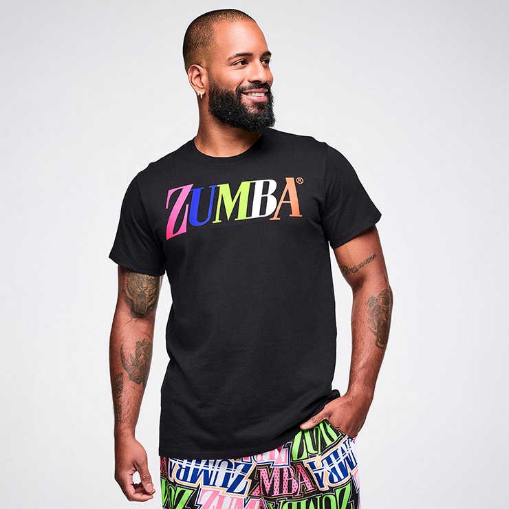 ZUMBA ズンバ 正規品 ウェア ユニセックス Tシャツ 半袖 ロゴ 丸首