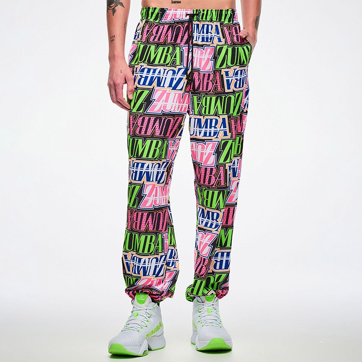 ZUMBA WEAR 総柄 ロングパンツ XS ZUMBA ズンバ 正規品 ウェア レディース パンツ ロングパンツ 総柄