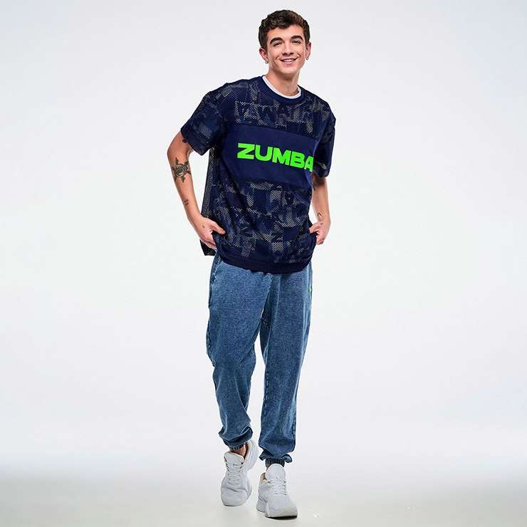 ZUMBA ズンバ 正規品 ウェア レディース Tシャツ 半袖 メッシュ ロゴ