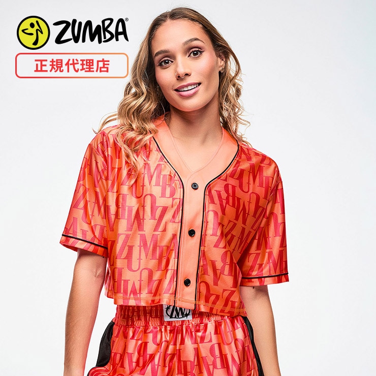 ZUMBA 正規品XS ZUMBA ズンバ 正規品 ウェア レディース ベースボールシャツ トップス