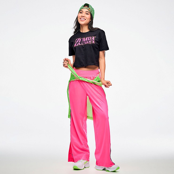 ZUMBA ズンバ 正規品 ウェア レディース トップス 半袖 丸首 ロゴ
