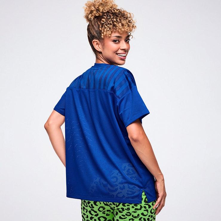ZUMBA ズンバ 正規品 ウェア レディース トップス 半袖 Vネック ロゴ