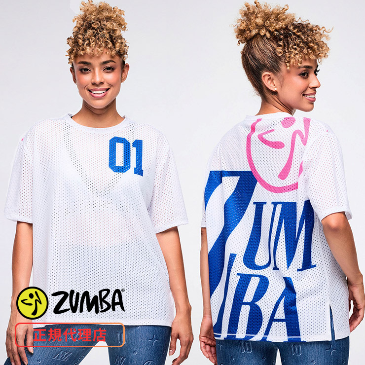 ZUMBA ズンバ 正規品 ウェア レディース Tシャツ 半袖 丸首 ロゴ