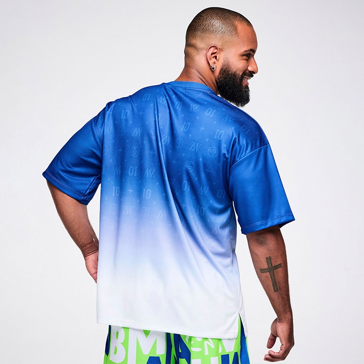 正規品 【新作】ZUMBA グラデーションTシャツ ZUMBA ズンバ 正規品 ウェア レディース Tシャツ 半袖 グラデーション