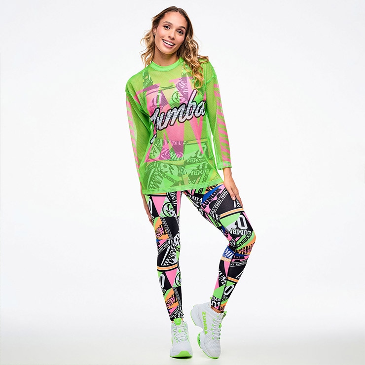 ZUMBA ズンバ 正規品 ウェア レディース メッシュ ネオン 蛍光