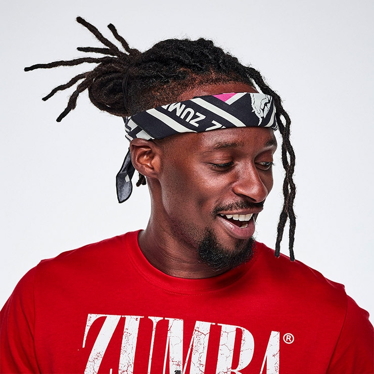 ZUMBA ズンバ 正規品 ウェア グッズ バンダナ 2枚組 総柄 ロゴ