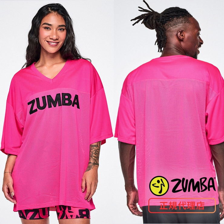 ZUMBA ズンバ 正規品 ウェアユニセックス トップス 半袖 Vネック ロゴ