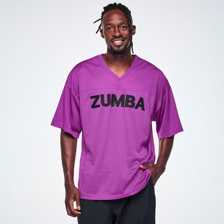 ZUMBA ウェア 正規品 Lサイズ ZUMBA ズンバ 正規品 ウェアユニセックス トップス 半袖 Vネック ロゴ