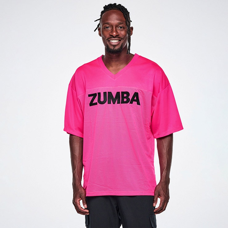 ZUMBA ズンバ 正規品 ウェアユニセックス トップス 半袖 Vネック ロゴ