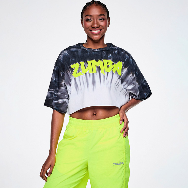 新品　ZUMBA トップス　ZUMBA ZUMBA ズンバ 正規品 ウェア レディース Tシャツ 半袖 クロップ丈 短丈