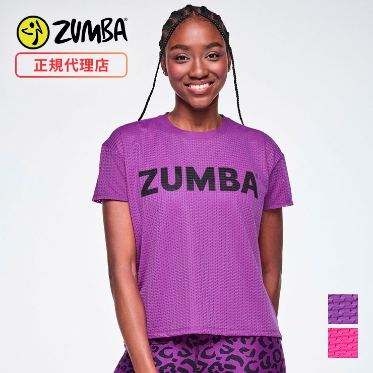 ZUMBA ズンバ 正規品 ウェアレディース トップス 半袖 丸首 ロゴ