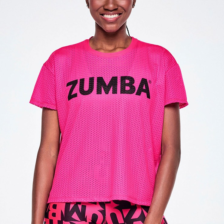 ZUMBA ズンバ 正規品 ウェアレディース トップス 半袖 丸首 ロゴ