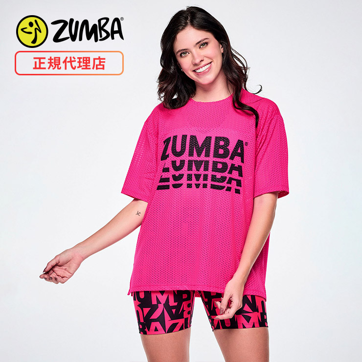 ZUMBA ズンバ 正規品 ウェアレディース トップス 半袖 丸首 ロゴ