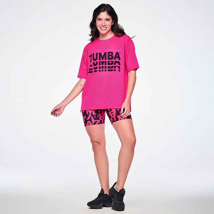 ZUMBA ズンバ 正規品 ウェアレディース トップス 半袖 丸首 ロゴ