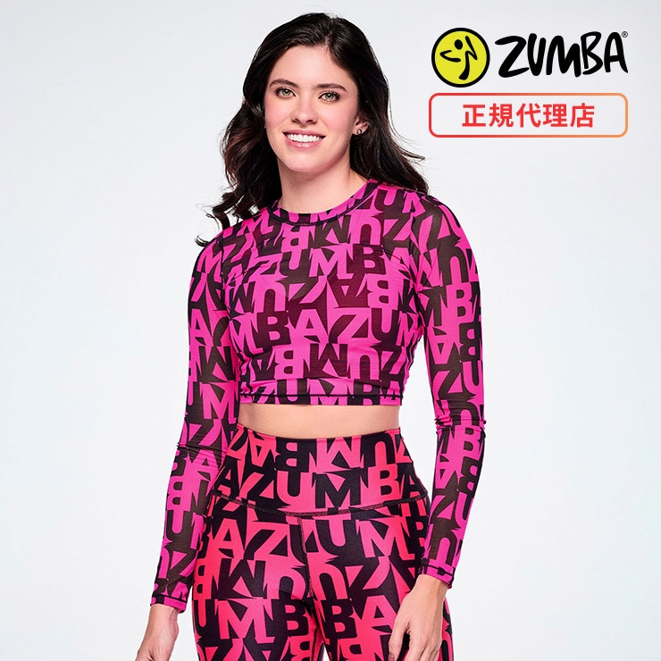 Zumba Wear 長袖 ボディスーツ 総柄 ZUMBA ズンバ 正規品 ウェアレディース トップス ロングスリーブ 総柄