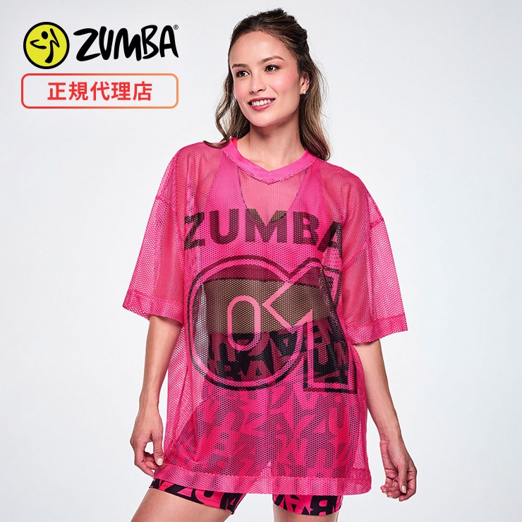 ZUMBA ズンバ 正規品 ウェアレディース トップス 半袖 Vネック ロゴ