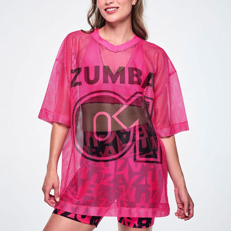 ZUMBA ズンバ 正規品 ウェアレディース トップス 半袖 Vネック ロゴ